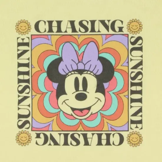 Disney Girl's Minnie Mouse Chasing Sunshine Cropped Crewneck Sweatshirt image {1}