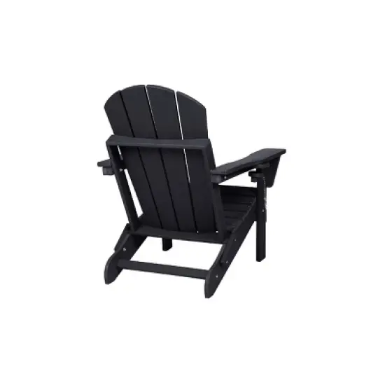 Folding Adirondack Chair,Composite Adirondack Chair With Dual Cup Holder,HDPE All-Weather Adirondack Chair For Patio-Cuddlewood image {5}
