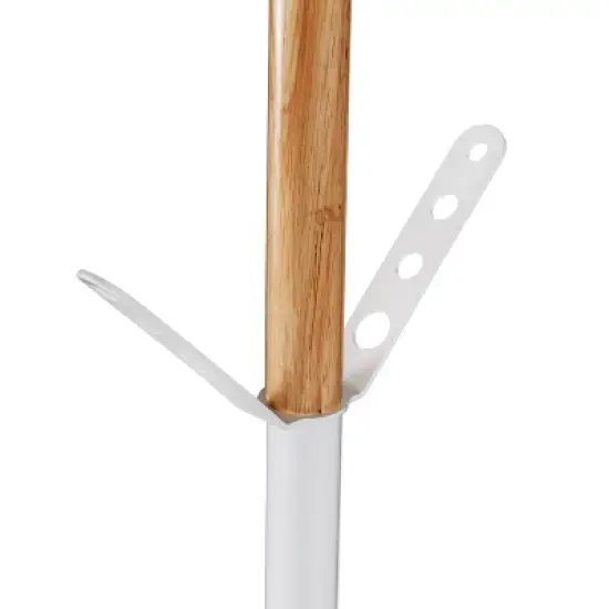 Honey-Can-Do Coat Rack White/Natural image {2}