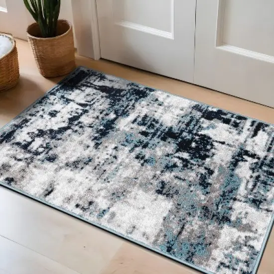 World Rug Gallery Modern Abstract Reflections Area Rug:  Stain & Fade-Resistant,  Low Pile,  Indoor Use image {1}