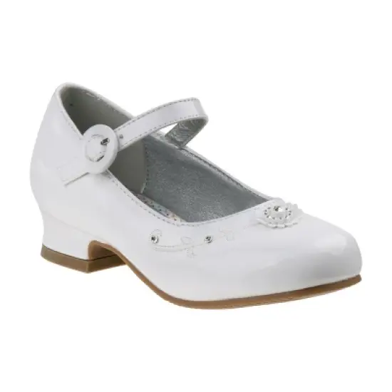 Josmo Girls' Patent Mary Jane Dress Shoes with Adjustable Hook and Loop Closure - Perfect for Weddings, Parties, and Special Occasions (Little Kid) image {8}