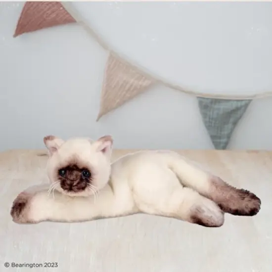 Bearington Cleo Plush Stuffed Animal Siamese Cat, Kitten 15 Inch image {4}