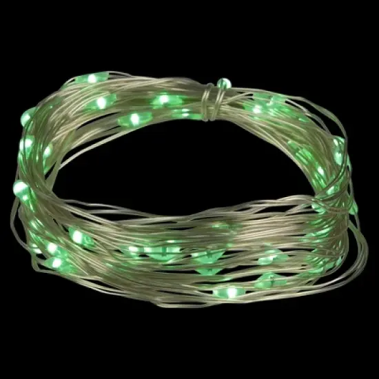 Northlight 50-Count Micro Fairy Christmas Lights - 16ft - Green LED - Copper Wire image {2}