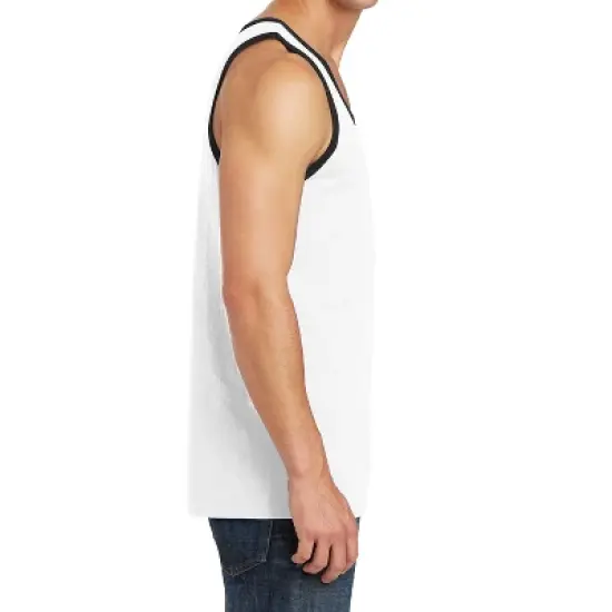 Mafoose Mens Solid Cotton Tank Top Sleeveless Tee Shirt for Sports, Gym, Fitness, Beach image {4}