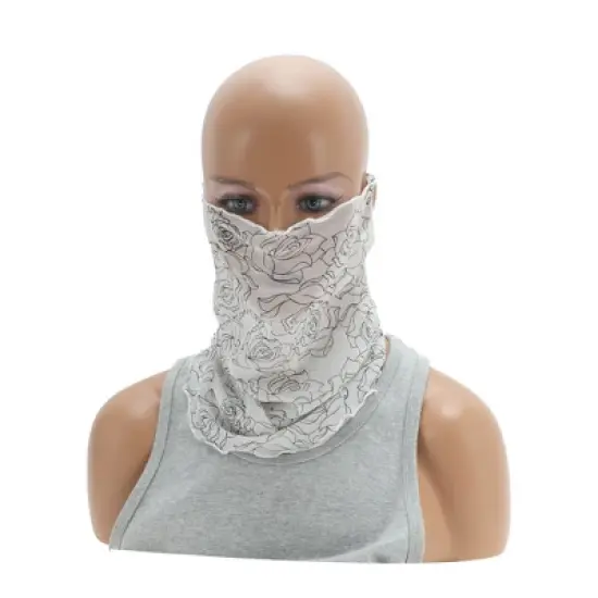 Unique Bargains Rose Print Earloop Neck Gaiter 1 Pc image {5}