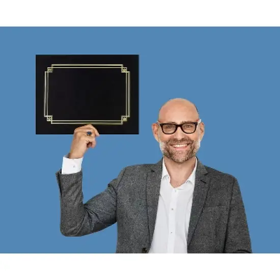 Great Papers Premium Textured Certificate Holder Black 938603 image {3}