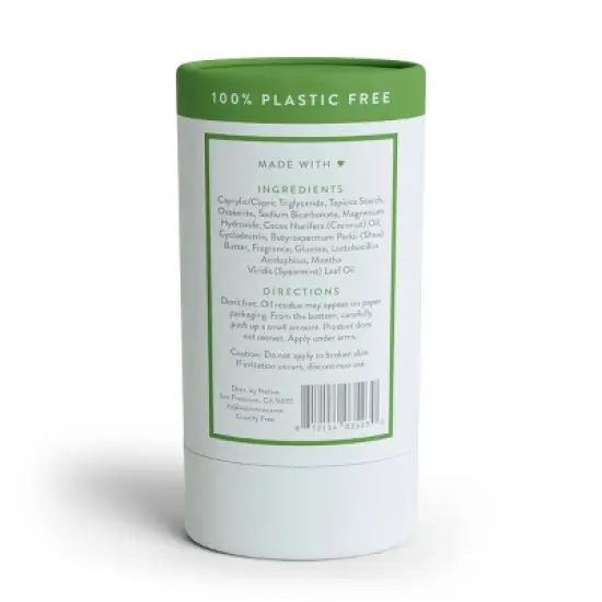 Native Plastic Free Cucumber and Mint Deodorant - 2.65oz image {1}