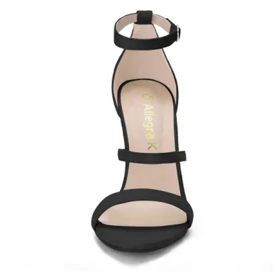 Allegra K Women's Open Toe Triple Straps Stiletto High Heel Sandals image {2}