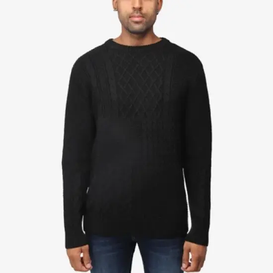 X RAY Men's Crewneck Mixed Texture Sweater image {8}