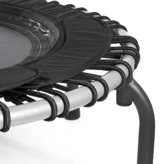 JumpSport 370 Home Gym 39 Inch Heavy Duty Fitness Trampoline with 4-In-1 DVD for Customized Strength and Cardio Exercises, Black image {1}