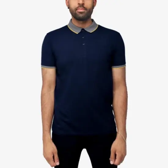 X RAY Men's Short Sleeve Snap-Placket Polo image {9}