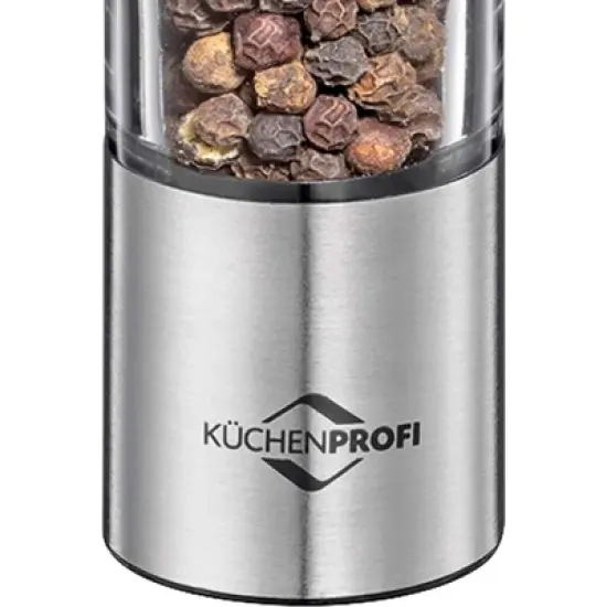 Kuchenprofi Pepper Push Mill Grinder, Stainless & Acrylic image {2}