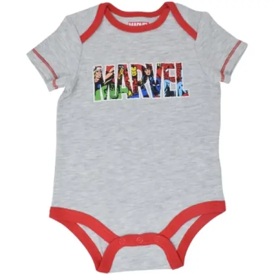 Marvel Avengers Baby Boys 5 Pack Short-Sleeve Bodysuits  image {2}