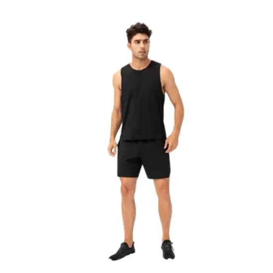 Anna-Kaci Active Men's Sleeveless Performance Tank Top with Side Slits and Breathable Quick-Dry Fabric image {1}