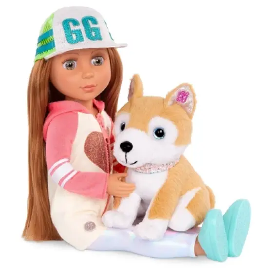 Glitter Girls Tavi with Dog Plush Nougat 14" Doll & Pet Set image {4}