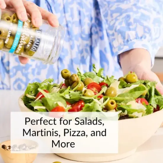 DeLallo Pitted Castelvetrano Green Olives, 5.3 oz Jar, (6 Pack) image {4}