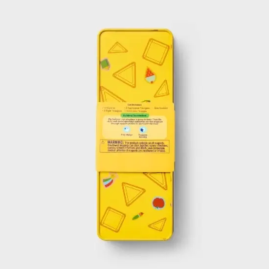 Magnetic Tiles Yellow Tin - Gigglescape&trade;: Educational Toy for Creativity & Fine Motor Skills, 20 Pieces Set image {4}