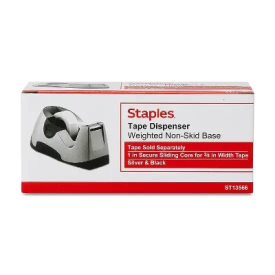 Staples Executive Desktop Tape Dispenser Silver Each (13566) 649245 image {5}