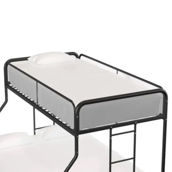 Twin Over Full Jeremy Bunk Bed with Storage Drawers Black - Room & Joy image {5}