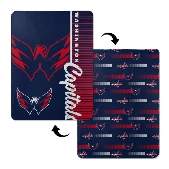 NHL Washington Capitals Double Sided Cloud Throw Blanket image {2}