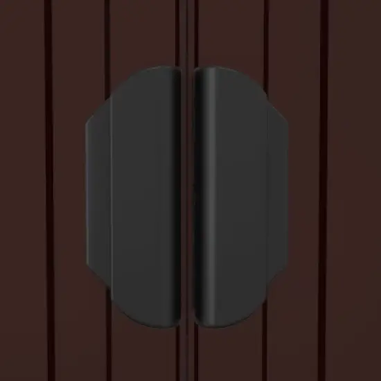 vidaXL Garden Shed Dark Brown Galvanized Steel Large Sliding Components image {6}