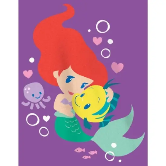 Girl's The Little Mermaid Ariel Flounder Hug T-Shirt image {1}