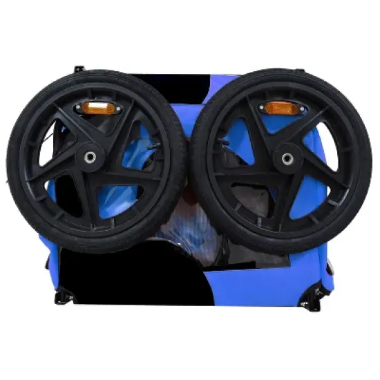 KTMBDW Pet Trailer, Holds Pets Up to 50 or 100 lb, Universal Coupler, Folding Frame, Quick-Release Wheels, Rear Doggy Door, Bike Trailer for Pets image {8}