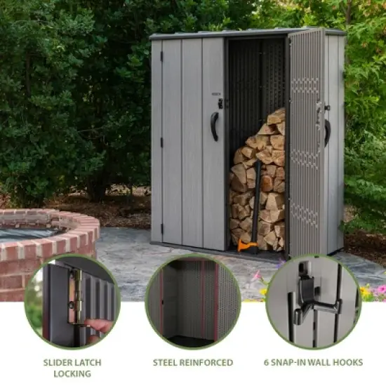 Lifetime Vertical Storage Shed, 53 Cubic Feet (60300U) image {2}