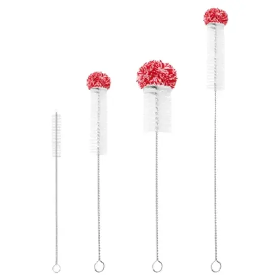 Unique Bargains Rust Resistant Durable Reusable Soft Bristles Cleaning Brush 1 Set of 4 Pcs image {4}