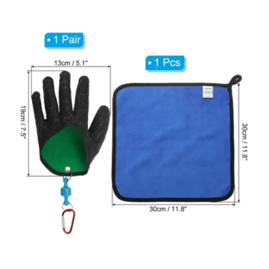 Unique Bargains Waterproof Puncture Resistant Non-Slip Easy to Clean Fishing Gloves 1 Pair image {1}