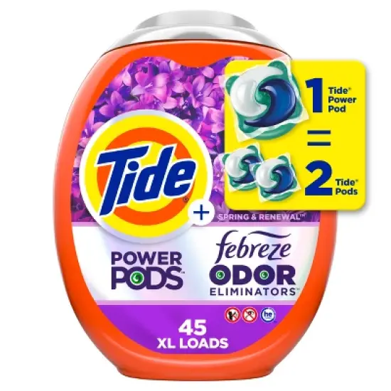 Tide Power Pods Febreze Odor Eliminator Laundry Detergent - Spring and Renewal image {12}