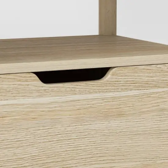 32" Scandi Small Bookcase with Storage Drawers Natural - Room Essentials&trade; image {4}