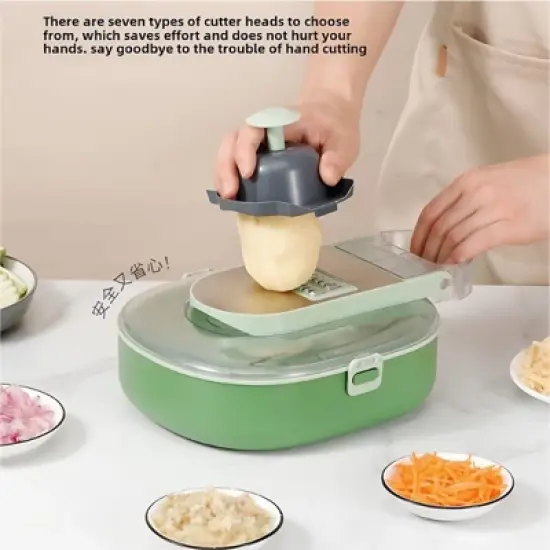 Oval-Shaped Vegetable Cutter Ergonomic Kitchen Tool  Durable Stainless Steel Blade - Perfect for Carrots, Cucumbers & More image {7}