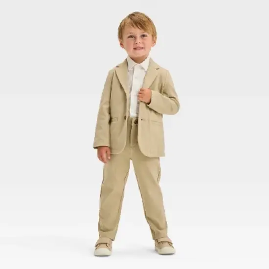 Toddler Boys' Knit Blazer - Cat & Jack&trade; Khaki image {2}