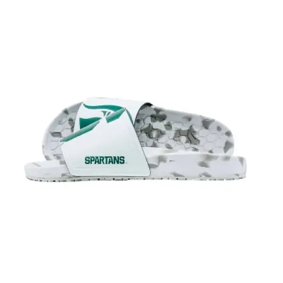 NCAA Michigan State Spartans Slydr Pro White Sandals - White M7/W9 image {1}