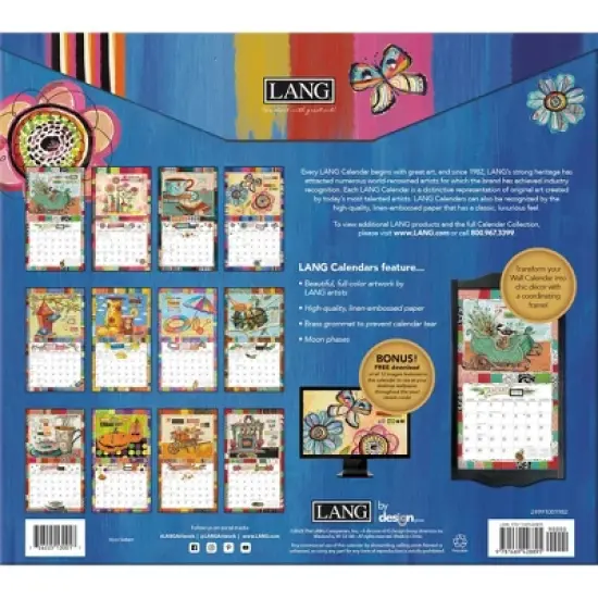 Lang 2024 Wall Calendar 24"x12" Happy Life image {2}