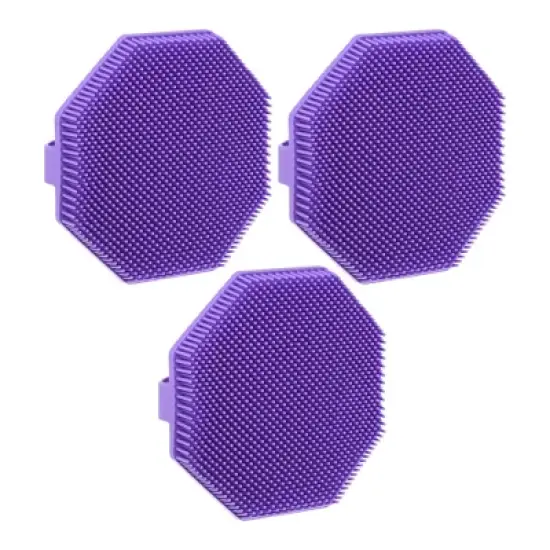 Unique Bargains Shower Silicone Body Scrubber 3 Pcs image {10}