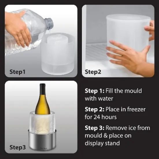 Final Touch Stainless Steel Ice Bottle Chiller image {4}