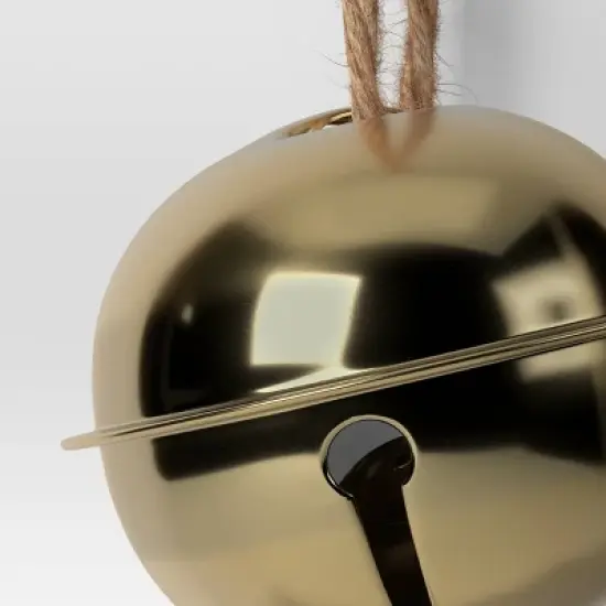 4ct Christmas Jingle Bell Christmas Ornament Set Matte Gold - Wondershop&trade; image {2}