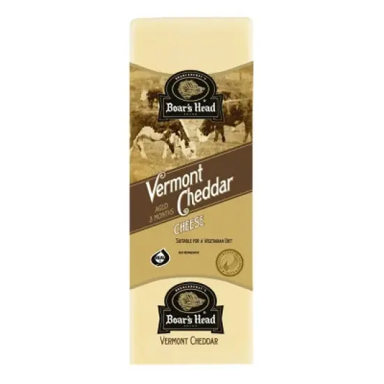 Boar's Head Vermont Cheddar Cheese - 5lbs - priced per lb image {1}