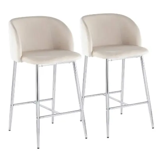 Set of 2 Fran Contemporary Counter Height Barstools - LumiSource image {15}