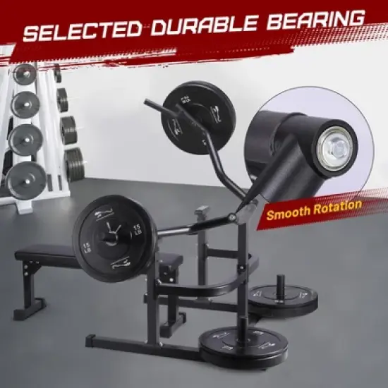 Chest Press Machine, Weight Bench Press Machine, Adjustable Flat Incline Bench with Independent Converging Arms, Multifunctional Bench Press Rack image {4}