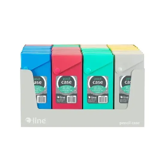 C-Line Plastic Snap Pencil Case Assorted Tropic Colors Pack of 24 (CLI05600-24) image {7}