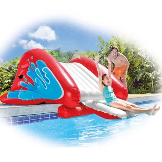 Intex Inflatable Pool Water Slide, Red & Intex Inflatable Pool Water Slide, Blue image {4}