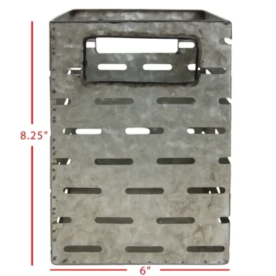 Flower Tin Galvanized Metal Planter - Foreside Home & Garden image {5}