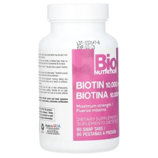 Bio Nutrition Biotin 10000Mcg, 60 ct image {3}