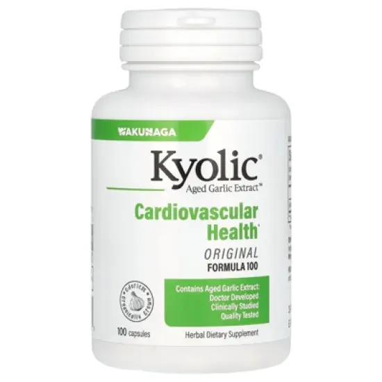Kyolic Aged Garlic Extract, Cardiovascular, Original Formula 100, 100 Capsules (300 mg per Capsule) image {3}