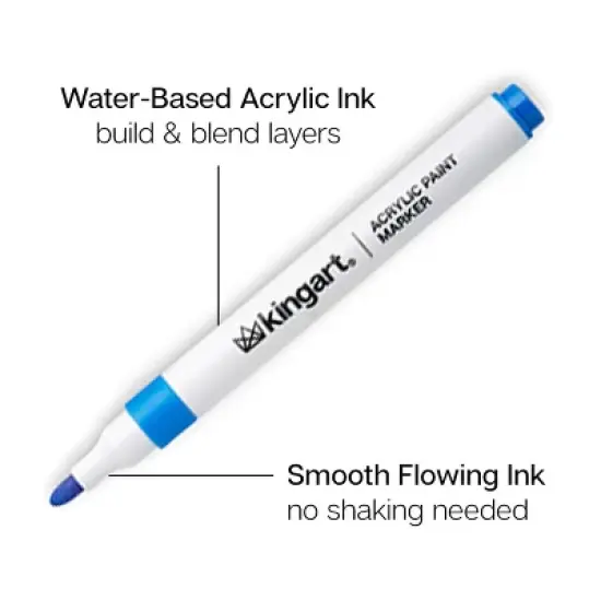 KINGART Acrylic Paint Markers 24 Colors image {1}