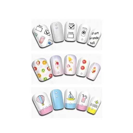 Wrapables 3 Sheets Break Time Nail Stickers Nail Art image {1}