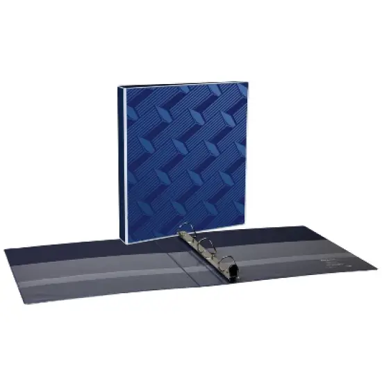 Avery Dual Effect Heavy-Duty 3 Ring Binder, 1 Inch Slant Rings, 2 Navy Blue Binders (46029) image {1}